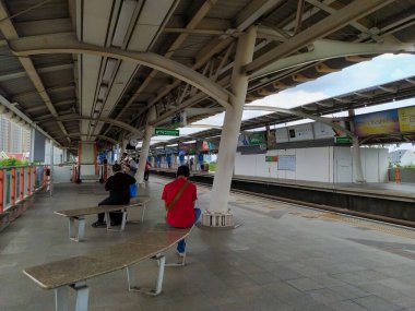 BANGKOK THAILAND-24 Haziran 2020Mo Chit BTS İstasyonu Bangkok 'un kuzey tarafındaki önemli bir ulaşım noktasıdır çünkü Sukhumvit Hattı' nın varış noktasıdır..