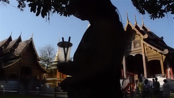 Wat Phra Singh Temple Chiang Mai Thailand January 2020 Construction — Stock video