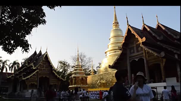 Wat Phra Singh Temple Chiang Mai Thailand Janeiro 2020 Construção — Vídeo de Stock