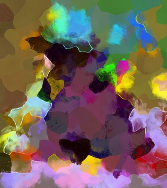 Resim tarzı arkaplan resmi, soyut desen, çeşitli canlı renkler, yağlı boya deseni