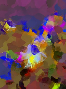 Resim tarzı arkaplan resmi, soyut desen, çeşitli canlı renkler, yağlı boya deseni