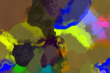 Resim tarzı arkaplan resmi, soyut desen, çeşitli canlı renkler, yağlı boya deseni