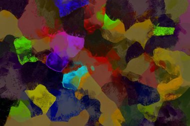 Resim tarzı arkaplan resmi, soyut desen, çeşitli canlı renkler, yağlı boya deseni