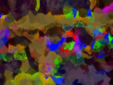 Resim tarzı arkaplan resmi, soyut desen, çeşitli canlı renkler, yağlı boya deseni