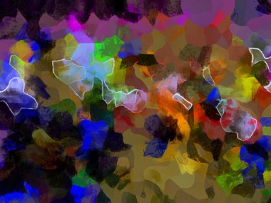 Resim tarzı arkaplan resmi, soyut desen, çeşitli canlı renkler, yağlı boya deseni