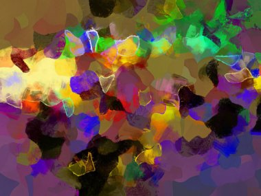 Resim tarzı arkaplan resmi, soyut desen, çeşitli canlı renkler, yağlı boya deseni