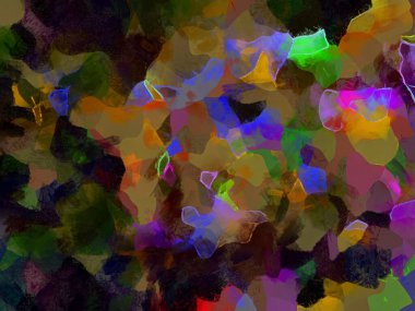 Resim tarzı arkaplan resmi, soyut desen, çeşitli canlı renkler, yağlı boya deseni