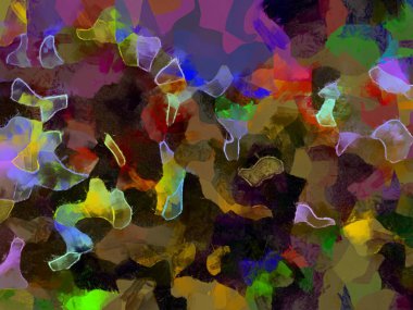 Resim tarzı arkaplan resmi, soyut desen, çeşitli canlı renkler, yağlı boya deseni