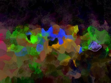 Resim tarzı arkaplan resmi, soyut desen, çeşitli canlı renkler, yağlı boya deseni