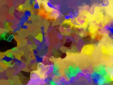 Resim tarzı arkaplan resmi, soyut desen, çeşitli canlı renkler, yağlı boya deseni