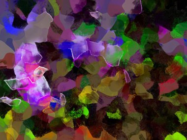 Resim tarzı arkaplan resmi, soyut desen, çeşitli canlı renkler, yağlı boya deseni