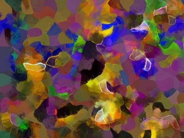 Resim tarzı arkaplan resmi, soyut desen, çeşitli canlı renkler, yağlı boya deseni