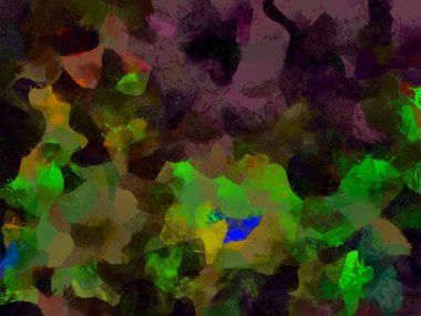 Resim tarzı arkaplan resmi, soyut desen, çeşitli canlı renkler, yağlı boya deseni