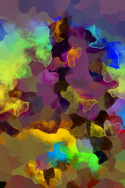 Illustration Stil Hintergrundbild Abstraktes Muster Verschiedene Lebendige Farben Ölgemälde Muster — Stockfoto