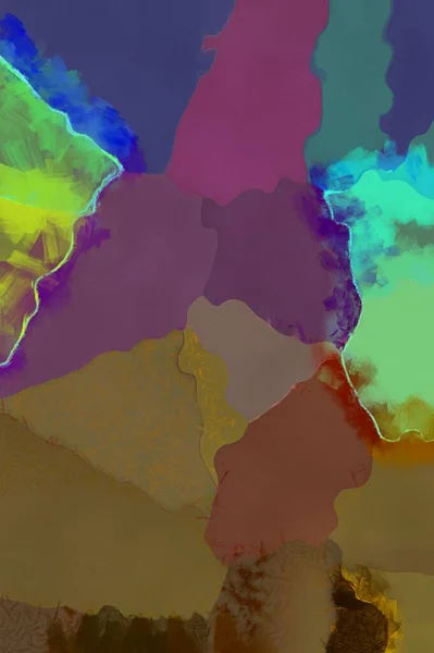 Illustration Stil Hintergrundbild Abstraktes Muster Verschiedene Lebendige Farben Ölgemälde Muster — Stockfoto