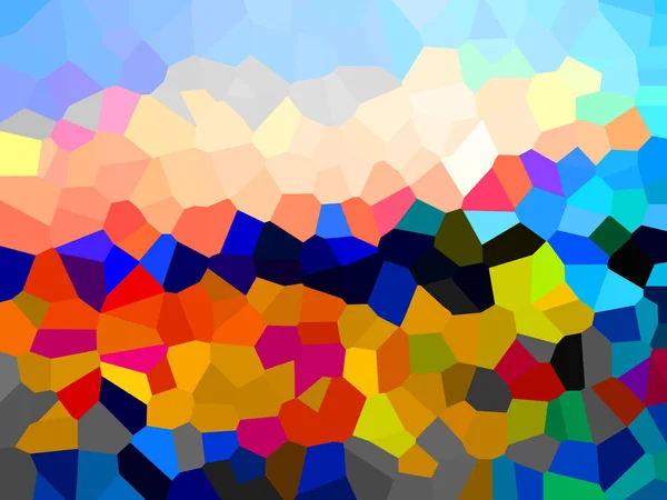 Illustration of Pixels pattern with various bright colors creates an pixelated pattern style.