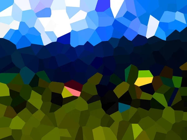 Illustration of Pixels pattern with various bright colors creates an pixelated pattern style.