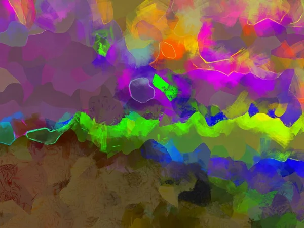 Изображение Фона Стиле Иллюстрации Абстрактный Узор Различные Яркие Цвета Картина — стоковое фото