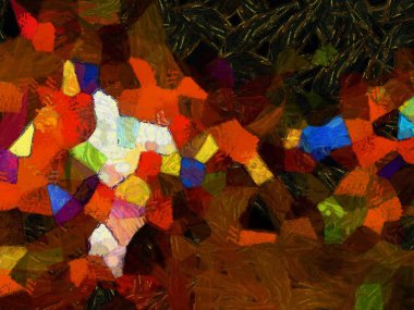 Resim tarzı arkaplan resmi, çeşitli renkli soyut desenler, yağlı boya deseni, izlenimci resim tarzı oluşturur.