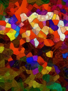 Resim tarzı arkaplan resmi, çeşitli renkli soyut desenler, yağlı boya deseni, izlenimci resim tarzı oluşturur.