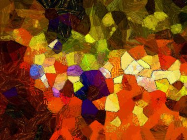 Resim tarzı arkaplan resmi, çeşitli renkli soyut desenler, yağlı boya deseni, izlenimci resim tarzı oluşturur.