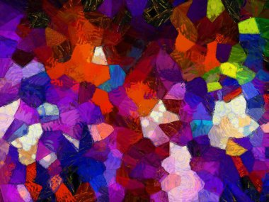 Resim tarzı arkaplan resmi, çeşitli renkli soyut desenler, yağlı boya deseni, izlenimci resim tarzı oluşturur.