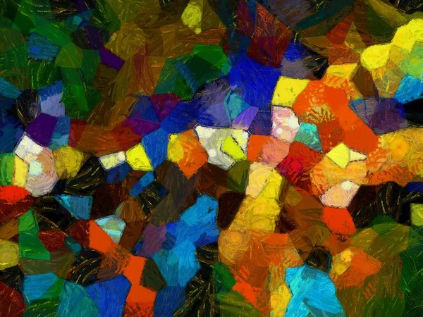 Resim tarzı arkaplan resmi, çeşitli renkli soyut desenler, yağlı boya deseni, izlenimci resim tarzı oluşturur.