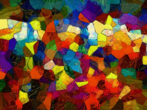 Resim tarzı arkaplan resmi, çeşitli renkli soyut desenler, yağlı boya deseni, izlenimci resim tarzı oluşturur.