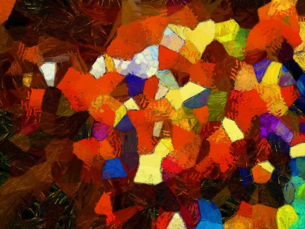 Resim tarzı arkaplan resmi, çeşitli renkli soyut desenler, yağlı boya deseni, izlenimci resim tarzı oluşturur.