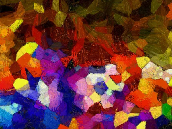 Resim tarzı arkaplan resmi, çeşitli renkli soyut desenler, yağlı boya deseni, izlenimci resim tarzı oluşturur.