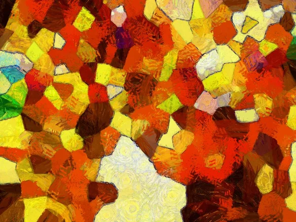 Resim tarzı arkaplan resmi, çeşitli renkli soyut desenler, yağlı boya deseni, izlenimci resim tarzı oluşturur.