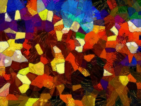 Resim tarzı arkaplan resmi, çeşitli renkli soyut desenler, yağlı boya deseni, izlenimci resim tarzı oluşturur.