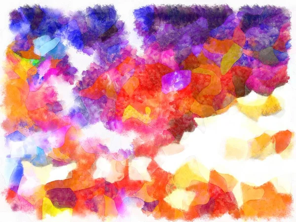 Ilustrace Styl Pozadí Obrázek Abstraktní Vzory Různých Barvách Akvarel Malovaný — Stock fotografie