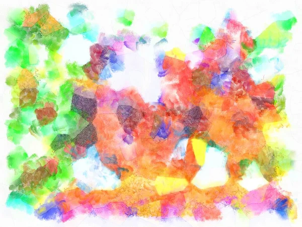 Illustratie Stijl Achtergrond Afbeelding Abstracte Patronen Verschillende Kleuren Aquarel Geschilderd — Stockfoto