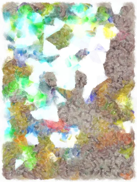 Illustration Stil Hintergrundbild Abstrakte Muster Verschiedenen Farben Aquarell Gemaltes Muster — Stockfoto