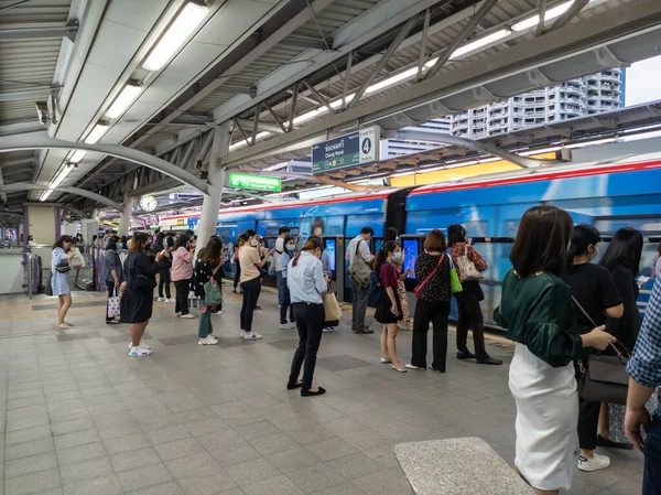 Chong Nonsi Bts Station Bangkok September 2020Bts Állomás Közepén Központi — Stock Fotó