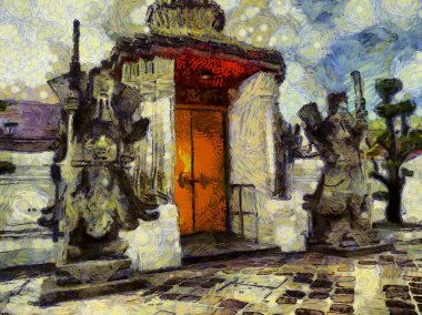 Wat Phra Chetuphon (Wat Pho), Zümrüt Buda 'nın görkemli tapınağının arkasında yer almaktadır..