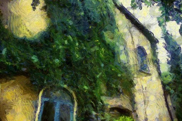 Tayland İllüstrasyonlarında İtalyan Mimarisi empresyonist bir resim tarzı yaratıyor.