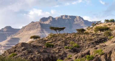 Manzara Lalibela Tigray, Kuzey Etiyopya, Afrika arasındaki Gheralta