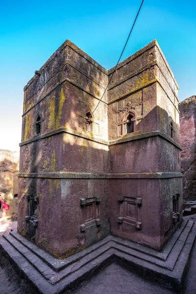 Lalibela, Etiyopya. Ünlü Rock kesme Kilisesi, Saint George - Bete Giyorgis — Stok fotoğraf