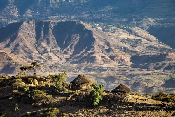 Paisaje en las tierras altas de Lalibela, Etiopía — Foto de Stock