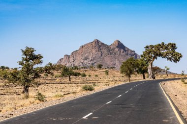 Manzaralı Kuzey Etiyopya Simien Dağları Milli Parkı