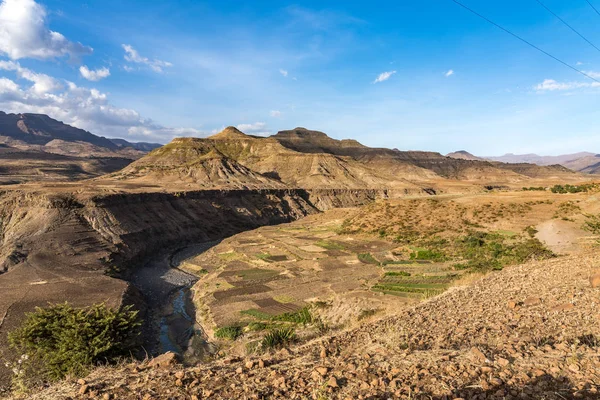 Paisaje Entre Gheralta Lalibela Tigray Norte Etiopía África — Foto de Stock