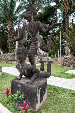 vientiane, laos tuhaf Buda'nın park ve Buda heykelleri, güzel.