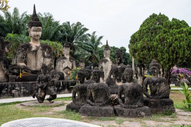 vientiane, laos tuhaf Buda'nın park ve Buda heykelleri, güzel.