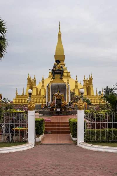 Pagode Dourado Budismo Wat Pha Luang Temple Grande Stupa Dourada — Fotografia de Stock