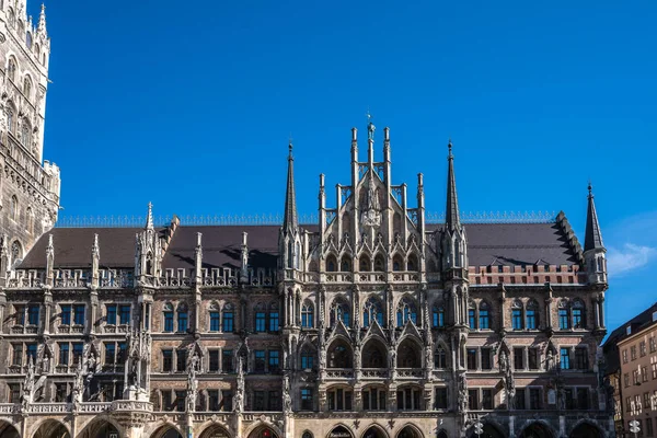 Новая Ратуша Ратуша Северной Части Мюнхена Бавария Германия Принимает Городское — стоковое фото