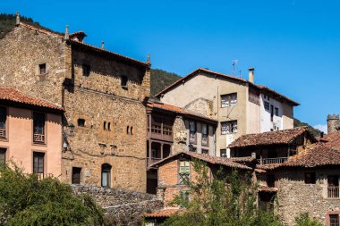 Potes küçük kasaba Cantabria, İspanya.