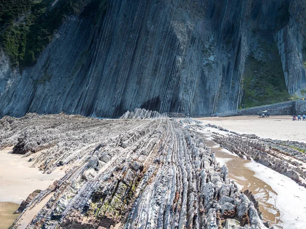 The Itzurum Flysch in Zumaia - Basque Country, Spain — Stock Photo, Image