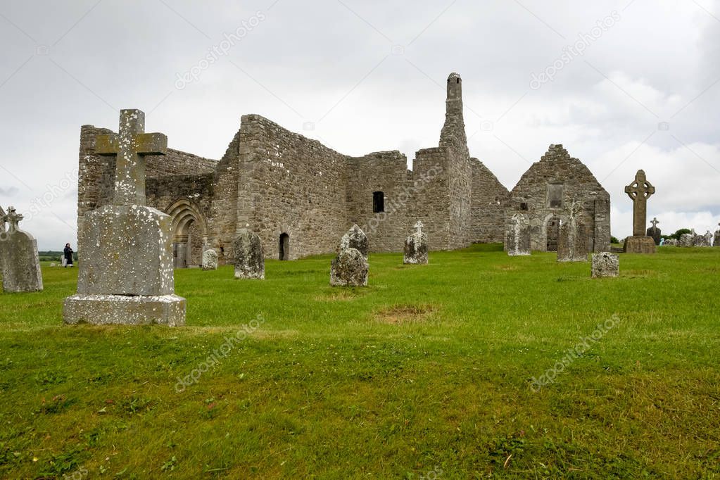 The ancient monastic city of Clonmacnoise in Ireland